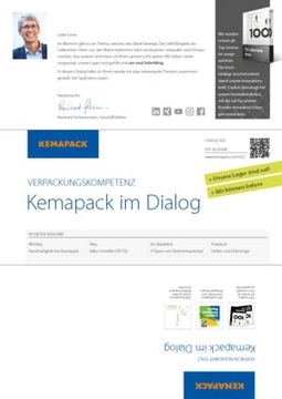 Kemapack Dialog - Ausgabe Frühling 2022