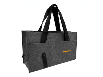 Filztasche grau mit Hänkeln