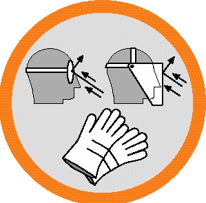 Arbeitssicherheit Umreifen Gesichtsschutz Handschutz